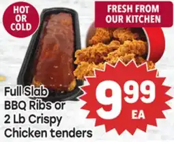 Tony’s Fresh Market Full Slab BBQ Ribs or 2 Lb Crispy Chicken Tenders offer