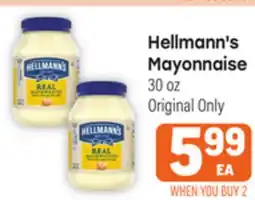 Tony’s Fresh Market Hellmann's Mayonnaise offer
