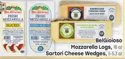 Tony’s Fresh Market BelGioioso Mozzarella Logs, 16 oz Sartori Cheese Wedges, 5-5.3 oz offer