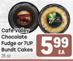 Tony’s Fresh Market Cafe Valley Chocolate Fudge or 7UP Bundt Cakes offer