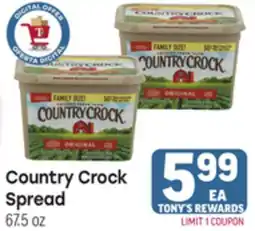 Tony’s Fresh Market Country Crock Spread offer