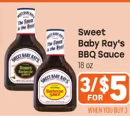 Tony’s Fresh Market Sweet Baby Ray's BBQ Sauce offer
