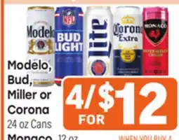 Tony’s Fresh Market Modelo, Bud, Miller or Corona offer