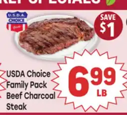 Tony’s Fresh Market USDA Choice Family Pack Beef Charcoal Steak offer
