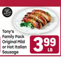 Tony’s Fresh Market Tony's Family Pack Original Mild or Hot Italian Sausage offer