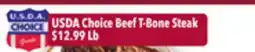 Tony’s Fresh Market USDA Choice Beef T-Bone Steak offer