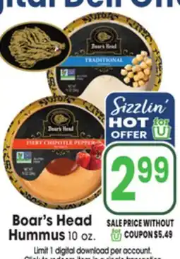 Jewel-Osco Boar's Head Hummus offer