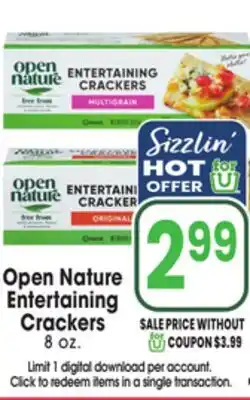 Jewel-Osco Open Nature Entertaining Crackers offer