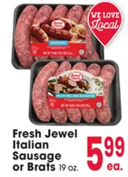Jewel-Osco Fresh Jewel Italian Sausage or Brats offer