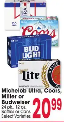 Jewel-Osco Michelob Ultra, Coors, Miller or Budweiser offer