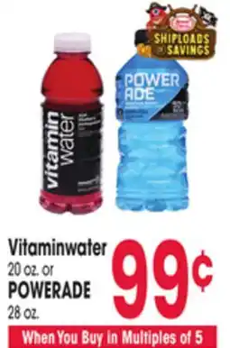 Jewel-Osco Vitaminwater 20 oz. or POWERADE 28 oz offer