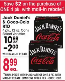 Jewel-Osco Jack Daniel's & Coca-Cola RTD offer