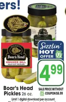 Jewel-Osco Boar's Head Pickles offer
