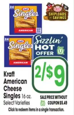 Jewel-Osco Kraft American Cheese Singles offer