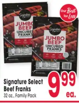 Jewel-Osco Signature Select Beef Franks offer