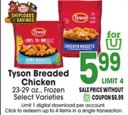 Jewel-Osco Tyson Breaded Chicken offer