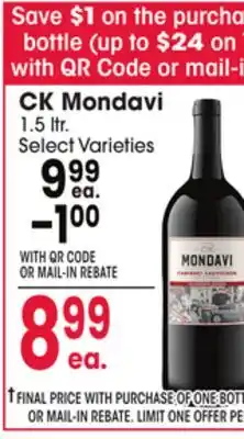 Jewel-Osco CK Mondavi offer