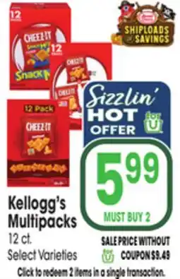 Jewel-Osco Kellogg's Multipacks offer