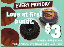 Jewel-Osco TRIPLE CHOCOLATE BUNDT CAKE offer