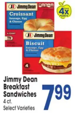 Jewel-Osco Jimmy Dean Breakfast Sandwiches offer