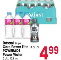 Jewel-Osco Dasani 24 pk., Core Power Elite 14 oz. or POWERADE Power Water 6 pk., 16.9 oz offer