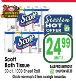 Jewel-Osco Scott Bath Tissue offer