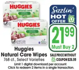 Jewel-Osco Huggies Natural Care Wipes offer