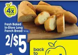 Jewel-Osco Fresh Baked In-Store Long French Bread offer