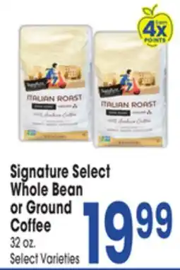 Jewel-Osco Signature Select Whole Bean or Ground Coffee offer