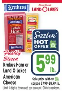 Jewel-Osco Krakus Ham or Land O Lakes American Cheese offer