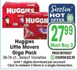 Jewel-Osco Huggies Little Movers Giga Pack offer