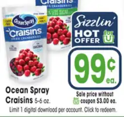 Jewel-Osco Ocean Spray Craisins offer