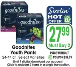 Jewel-Osco Goodnites Youth Pants offer