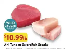 Fresh Thyme Ahi Tuna or Swordfish Steaks offer