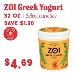 Market of Choice Zoi Greek Yogurt offer