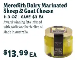 Market of Choice Meredith Dairy Marinated Sheep & Goat Cheese offer