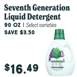 Market of Choice Seventh Generation liquid detergent offer
