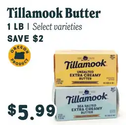 Market of Choice Tillamook butter offer