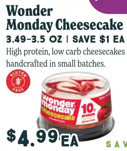 Market of Choice Wonder Monday Cheesecake offer