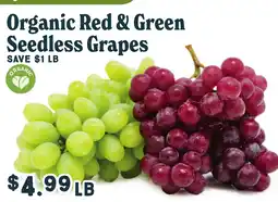 Market of Choice Organic Red & Green Seedless Grapes offer