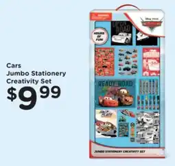 Kroger Cars Jumbo Stationery Creativity Set offer