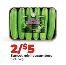 Hy-Vee Sunset mini cucumbers offer