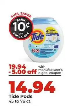 Hy-Vee Tide Pods offer