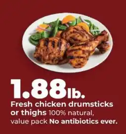 Hy-Vee Fresh Chicken Drumsticks or Thighs offer