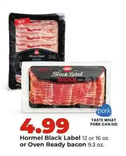 Hy-Vee Hormel Black Label or Oven Ready bacon offer
