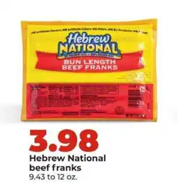 Hy-Vee Hebrew National Beef Franks offer