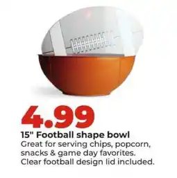 Hy-Vee 15 Football shape bowl offer