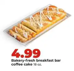 Hy-Vee Bakery-fresh breakfast bar coffee cake offer