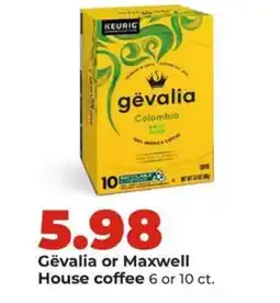 Hy-Vee Gevalia or Maxwell House Coffee offer