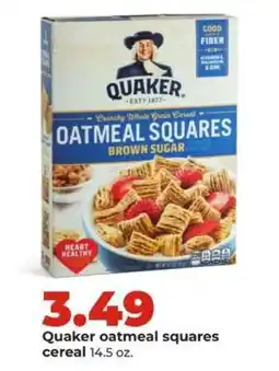 Hy-Vee Quaker Oatmeal Squares Cereal offer